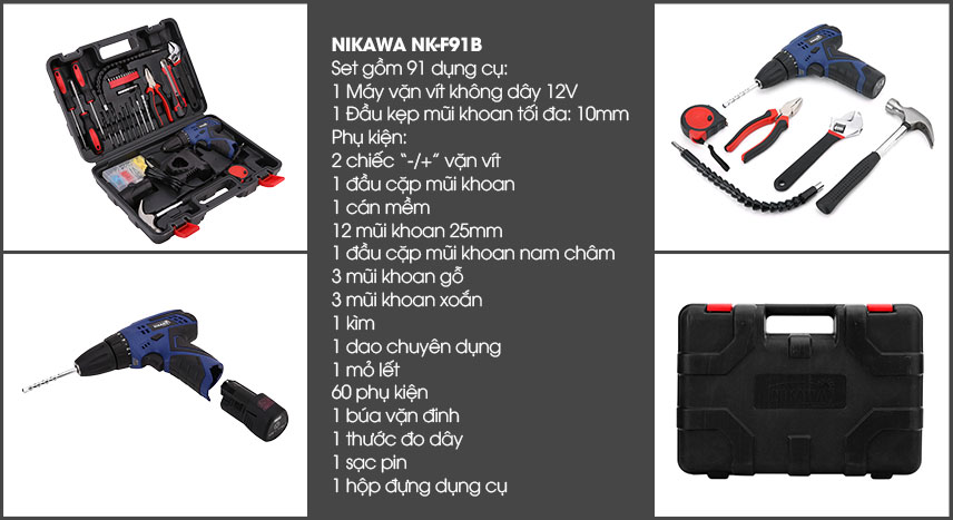 Máy khoan không dây Nikawa NK-F19B